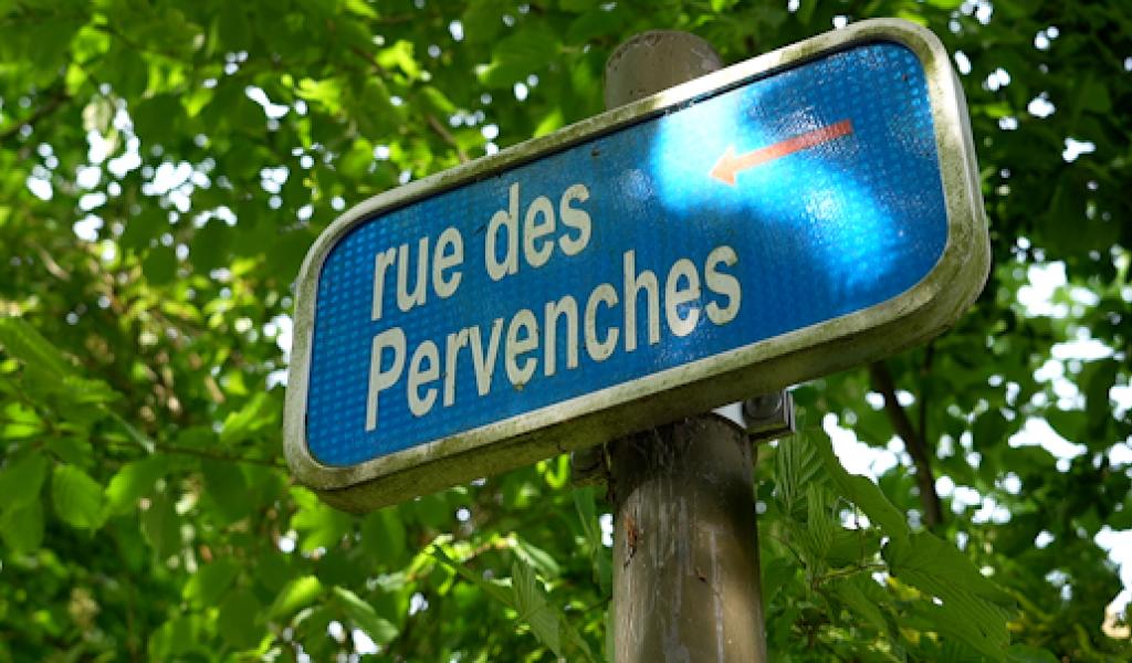 À côté de la plaque : la rue des Pervenches à Sauvenière