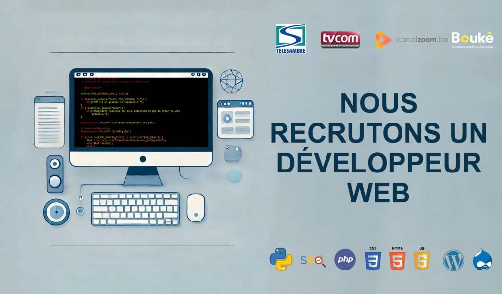 Avis de recrutement Développeur Web (H-F-X) (Télésambre)