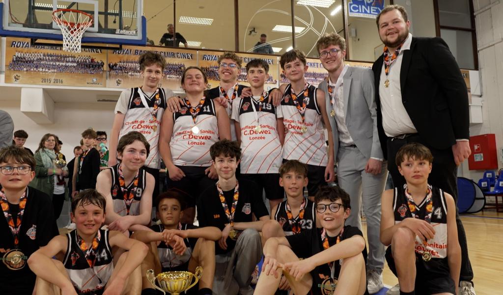 Les U14 du RBB Gembloux remportent la coupe et réalisent le doublé