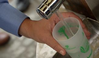 Gembloux : inauguration d'une première fontaine à eau potable
