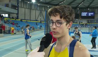 Résultat décevant pour le jeune Louis Huybens lors des championnats de Belgique indoor