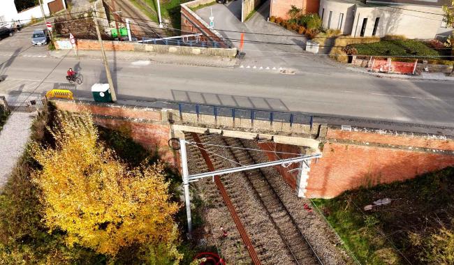 Gembloux : le pont ferroviaire de l'Av. des Combattants en travaux jusque juillet 2026