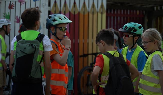 Les élèves de Bossière en voyage scolaire à vélo