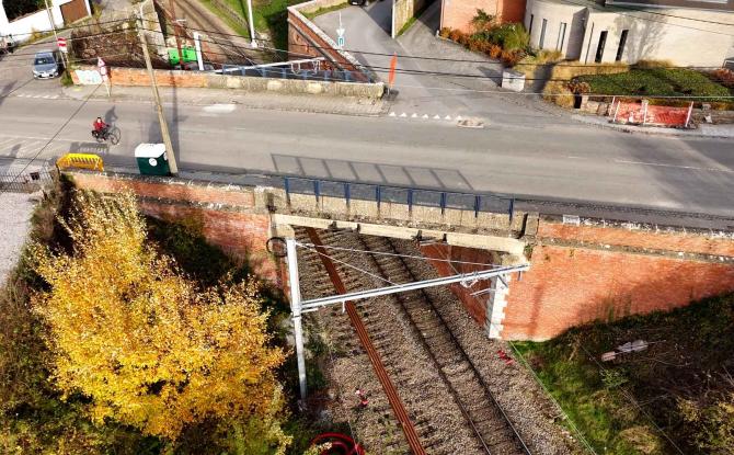 Gembloux : le pont ferroviaire de l'Av. des Combattants en travaux jusque juillet 2026