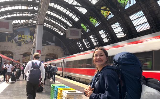 Victoria, de Walhain, a visité le sud de l'Europe en train