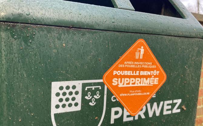 Perwez supprime des poubelles pour... plus de propreté publique