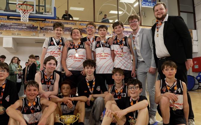 Les U14 du RBB Gembloux remportent la coupe et réalisent le doublé